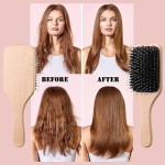 Hair Brush Comb Manufacturer - Wooden Tail Boar Bristle Paddle for All Hair Types