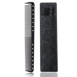 Hair Comb Manufacturer - Black Carbon Fine Cutting Heat Resistant 14 Holes