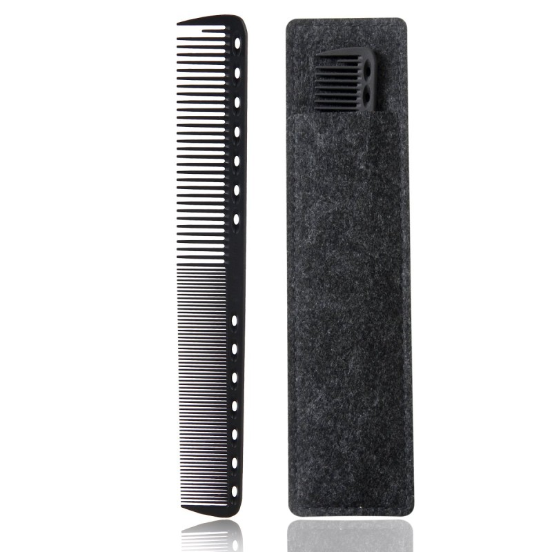 Hair Comb Manufacturer - Black Carbon Fine Cutting Heat Resistant 14 Holes