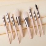 Makeup Brush Set Manufacturer - Custom Wood Handle 8pcs Nylon Hair Kit