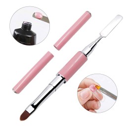 Nail Brush Tool Manufacturer - Dual-Ended Brush & Picker 2 in 1 for UV Gel Acrylic