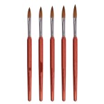 Acrylic Nail Brush Manufacturer - 1PC Redwood Handle 100% Kolinsky Sable Round