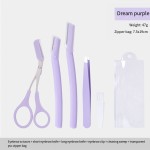 Eyebrow Razor Kit Manufacturer - 5 in 1 Unisex Facial Face Shaver Tweezers Scissors