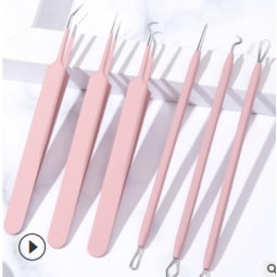 Acne Removal Kit Manufacturer - Stainless Steel Pink Blackhead Remover for Lady