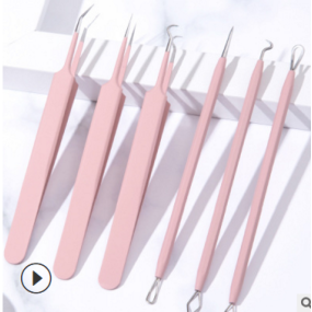 Acne Removal Kit Manufacturer - Stainless Steel Pink Blackhead Remover for Lady