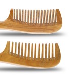 Wooden Comb Set Manufacturer - Natural Green Sandalwood Anti-Static Fine Wide Tooth