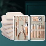 Nail Care Kit Manufacturer - 18 in 1 Professional Rose Gold Travel Case