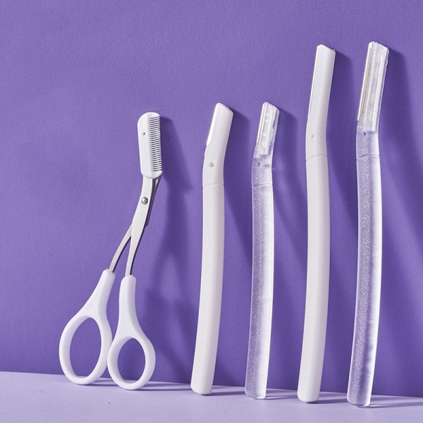 Eyebrow Razor Kit Manufacturer - 5 in 1 Unisex Facial Face Shaver Tweezers Scissors