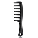 Hair Comb Manufacturer - Custom Logo Black Wide Tooth Detangling Barber Comb