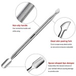 Cuticle Remover Set Manufacturer - 2pcs Stainless Steel Pusher Nail Art Tool