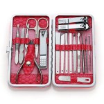 Manicure Set Manufacturer - 18pcs Travel Nail Clippers Grooming Hygiene Tool Kit