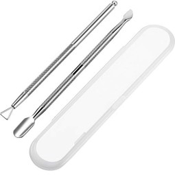 Cuticle Remover Set Manufacturer - 2pcs Stainless Steel Pusher Nail Art Tool