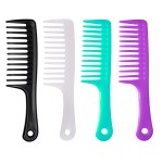 Hair Comb Manufacturer - Custom Logo Black Wide Tooth Detangling Barber Comb