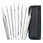 Blackhead Remover Kit Manufacturer - 8pcs Acne Removal Tools with Leather Bag
