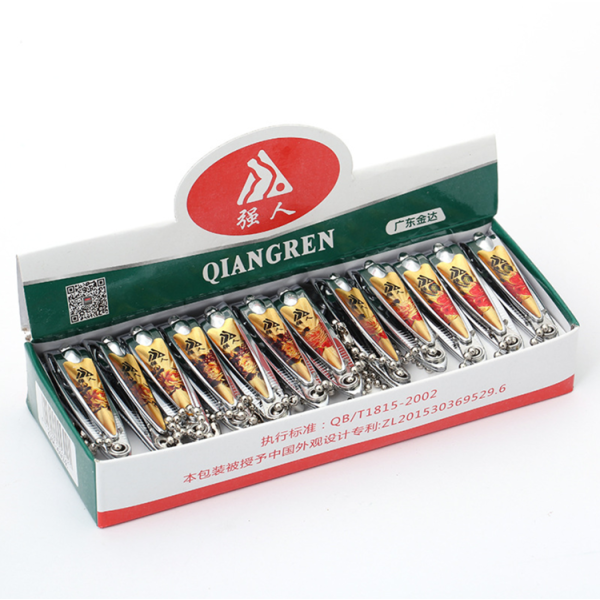 Nail Clipper Set Manufacturer - Qiangren Brand Small with Ring Chain Stainless Steel Gift