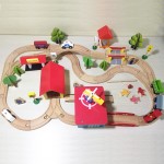 Wooden Train Set - 69pc DIY Track