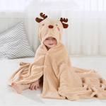 Infant Bathrobe - Coral Velvet Blanket