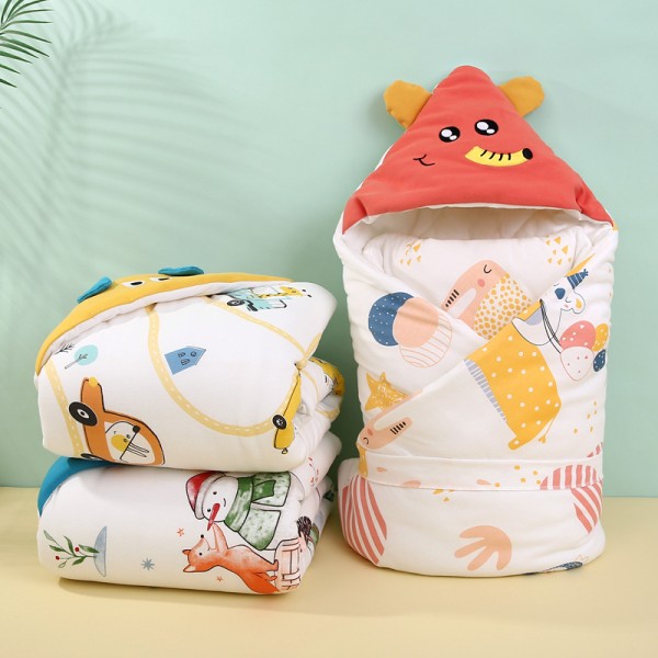 Baby Knitted Bag - Hooded Swaddle Blanket