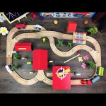 Wooden Train Set - 69pc DIY Track