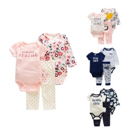 Baby Romper Set - Short-sleeved Cotton
