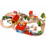 Wooden Train Set - 69pc DIY Track