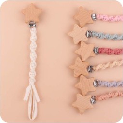 Pacifier Clip - Handmade Woven Cotton