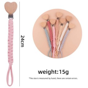 Pacifier Clip - Handmade Cotton Chain