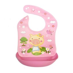 Baby Gauze Bib - Lace Edge Design