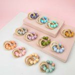 Wooden Baby Teether - BPA Free Ring Design