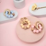 Wooden Baby Teether - BPA Free Ring Design