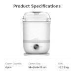 Baby Bottle Sterilizer Manufacturer - Large Capacity for 9 Bottles BPA Free Touch Control Dryer