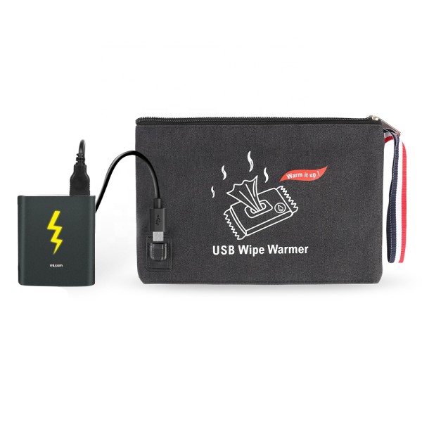 USB Bottle Warmer - Travel Black Polyester