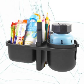Car Seat Tray - 3 in 1 Cup Phone Holder
