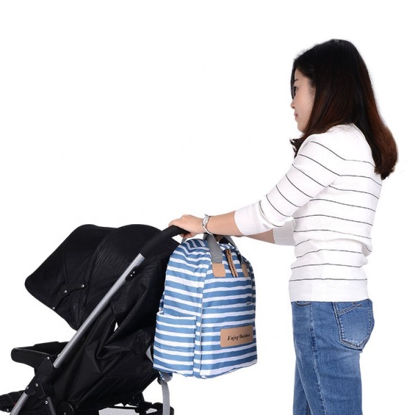 Mommy Diaper Bag - Oxford Striped Backpack