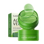 60pcs有机芦荟胶原蛋白眼霜抗黑眼圈护肤产品，保湿维生素C肽