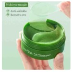 60pcs有机芦荟胶原蛋白眼霜抗黑眼圈护肤产品，保湿维生素C肽