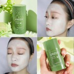 绿茶固体面膜深层清洁涂抹面膜泥面膜英文版贴面膜茄子美容及个人护理产品
