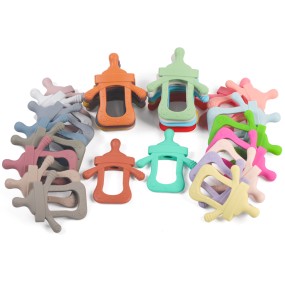 Baby Teether Toy Manufacturer - New Arrival Chew Toy Safe Products Milk Bottle Silicone Feeder