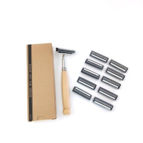 Safety Razor Manufacturer - Wholesale Triple Blade Wooden Handle 2 Blade Bamboo for Travel