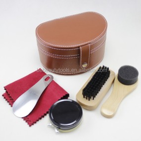 Shoe Shine Kit - Brown Polish Professional