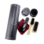Long Cube Shoe Kit - Black Cleaning Polish