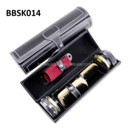 Long Cube Shoe Kit - Black Cleaning Polish