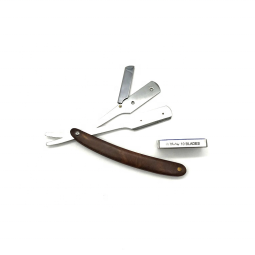 Straight Razor - Wooden Handle PU Sheath