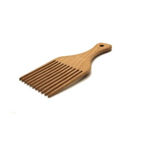 Hair Pick Comb - Wooden Fist Fork
