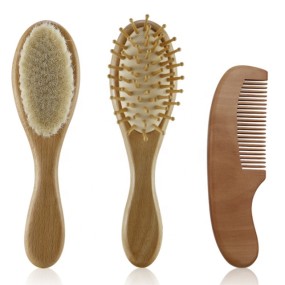 Wooden Baby Brush - Soft Goat Hair
