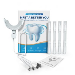 Teeth Whitening Kit Manufacturer - Portable with 4 Whitening Gels LED Blue Light Strips Kit