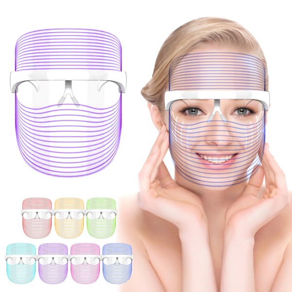 LED Light Therapy Mask Manufacturer - 7 Colors Silicone Rejuvenation Electric for Home Use