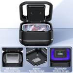 Ultrasonic Cleaner Manufacturer - 180ml Portable with Digital Timer for Denture Jewelry