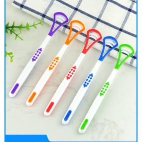 Tongue Scraper Manufacturer - Colorful Wide Silicone Rubber Head Plastic for Effective Cleaning