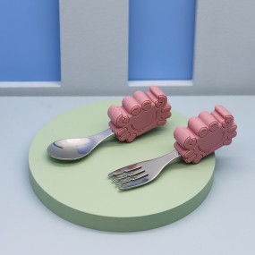 Baby Led Weaning Spoons Set Manufacturer - First Stage Feed Cutlery Toddler Tableware Silicone Pre-Spoon Fork